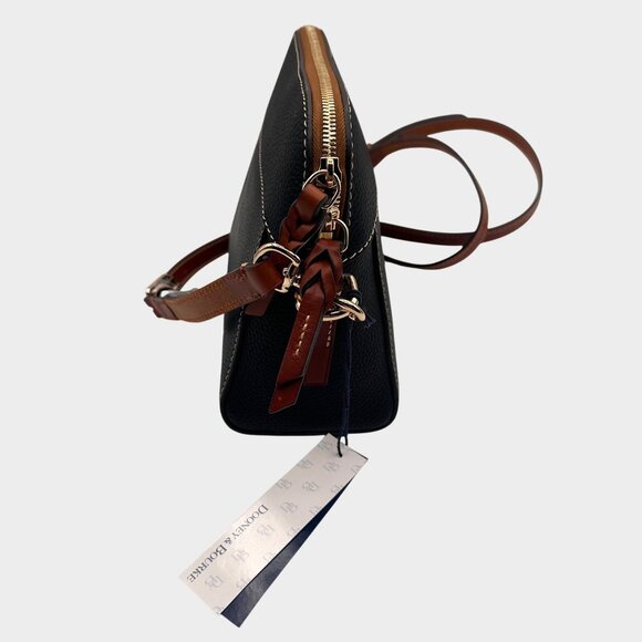 Dooney Bourke Pebble Grain Black Crossbody Bag Adjustable Strap Gold Hardware - Picture 8 of 16